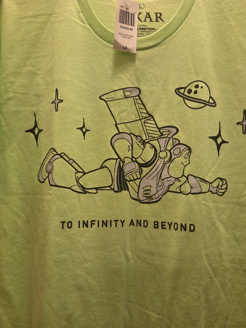 Buzz Lightyear Graphic Tee - Lime Green "To Infinity and Beyond"